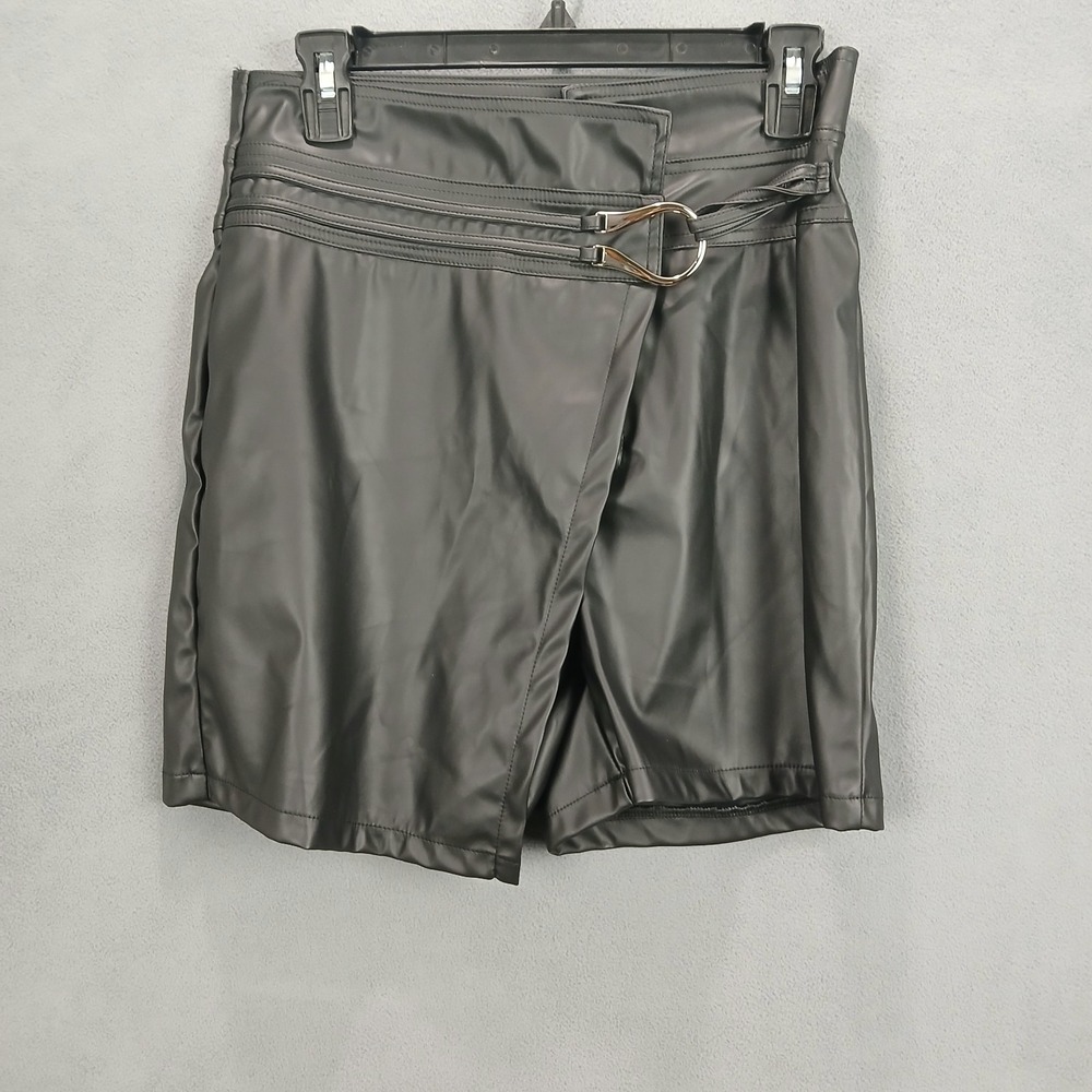 Chicme Overlay Panel Skort Womens Medium Black Leather Water‎ Resistance Warmth